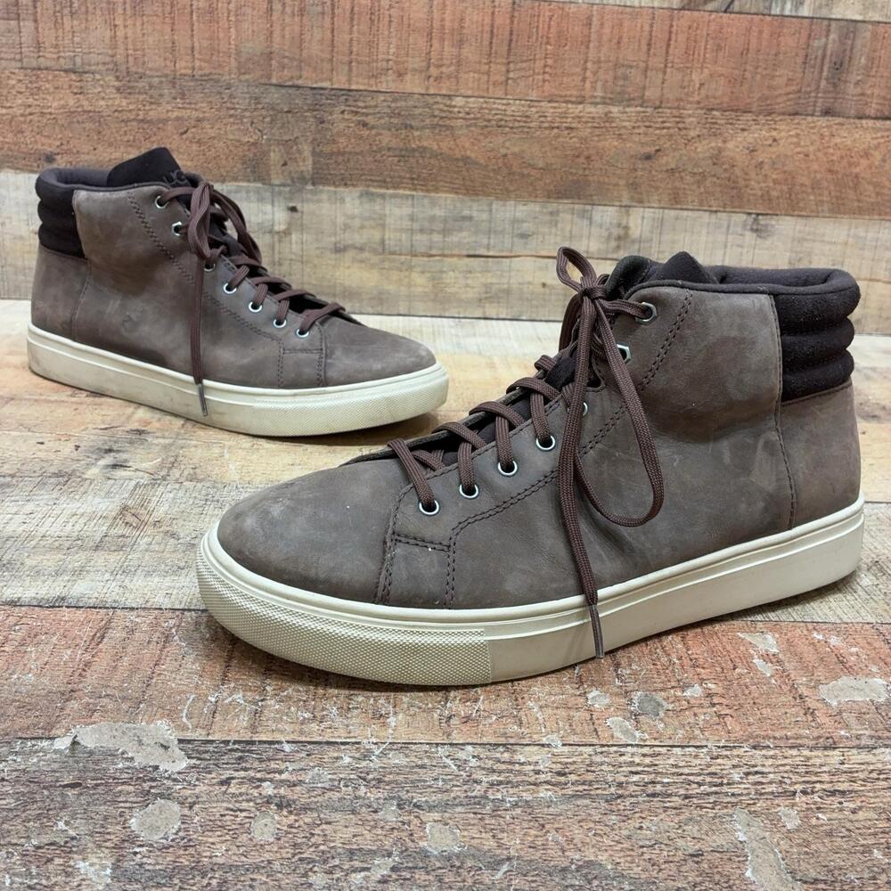 UGG 1117479 Shoes Mens Size 12 45 Brown Leather High Top Casual Comfort Sneaker
